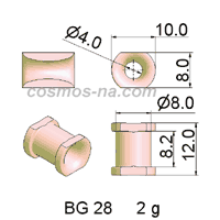 WIRE GUIDE BOW GUIDE BG - 28 DIMENSIONS