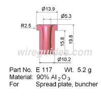 wire guide - E 117 for Buncher Spread Plate