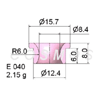 FLANGED EYELET GUIDE E 040
