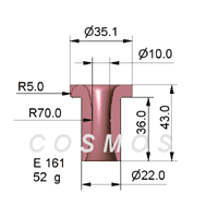 FLANGED EYELET GUIDE  E 161