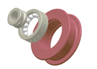 GUIDE PULLEYS, HARSH ENVIRONMENT PULLEY DISASSEMBLED VIEW