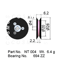 Guide Pulleys - Flanged Pulley NT 004