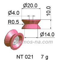 WIRE GUIDE SOLID ALUMINA PULLEY NT 021