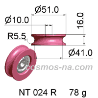 guide pulley - solid ceramic pulley NT 024 R