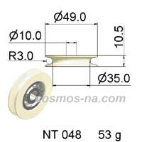 guide puley - solid ceramic pulley NT 048
