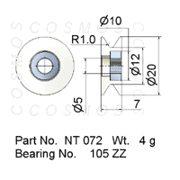 Guide Pulleys ,Solid Cermaic Pulley NT 072