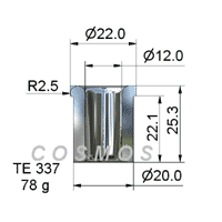 wire guide-tungsten carbide eyelet E 337