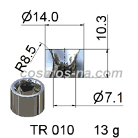 WIRE GUIDE CARBIDE RING TR 010