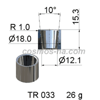 WIRE GUIDE CARBIDE GUIDE TR 033