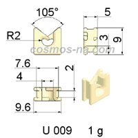 Wire Guide, U - Guide, part No. U 009