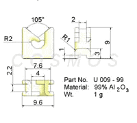 Wire Guide, U - Guide, part No. U 009