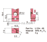 Wire Guide, U - Guide, part No. U 034